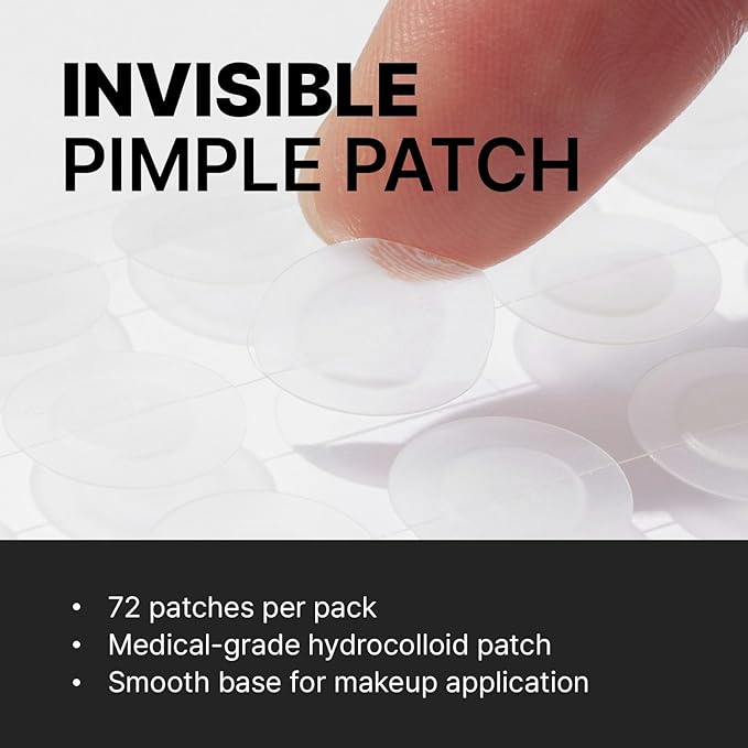 FRANZ Naked Active Spot Patches (72 Count) | Hydrocolloid Pimple Treatment Patch | UPF 50+ Powerful Sun Shield Cover | Gentle on Sensitive Skin