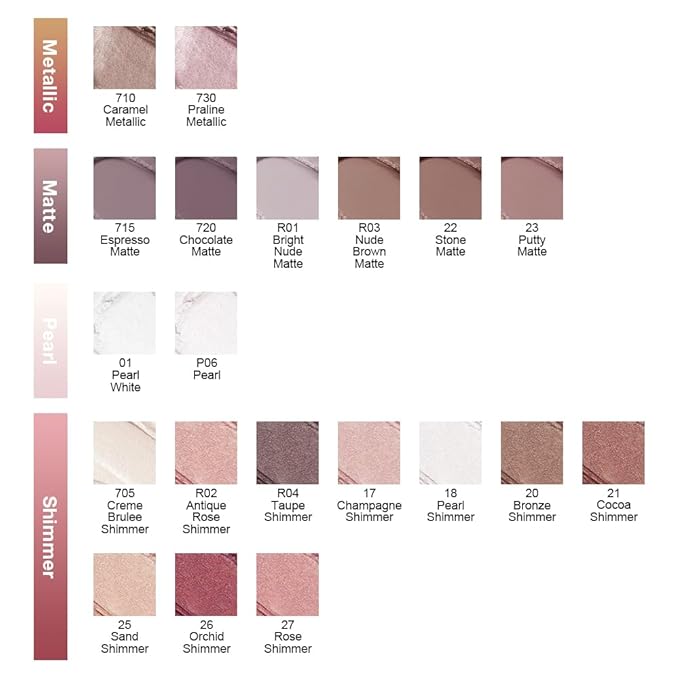 evpct Single Cream Eye Shadow Palette Pot Makeup for Older Women, Pearl White Sparkle Shimmer Glitter Metallic Monochrome Cream to Powder Eyeshadow Palette Eye Brightener, High Pigment Waterproof