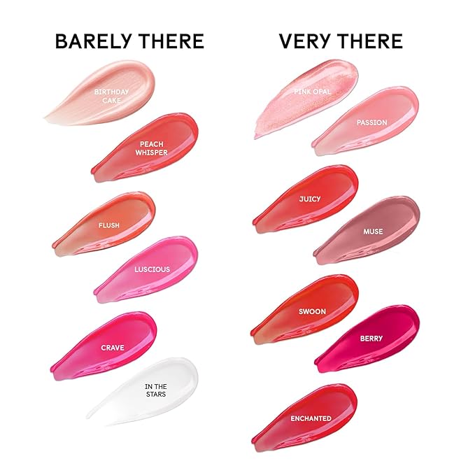 Winky Lux Pink Opal Very There Lip Oil - Hydrating Nude Pink Gloss with Jojoba Oil, Non-Sticky Glossy Lip Oil, Tinted Pink Shimmer Gloss for Juicy Lips & Soft Vanilla Scent