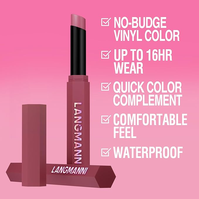 Jolilab 3Pcs Velvet Matte Lipstick Nude Matte Soft Dark Color Stick High Pigmented Long-Lasting Waterproof Lip Stick Lip Balm Beauty Cosmetics Gift for Women(Curated #2+5+7)