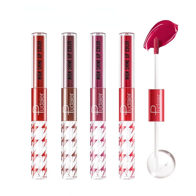 Generic Y-HaLi Double Headed Lip Gloss Moisturizing Lip Oil - Does Not Fade, Honey Lip Gloss and Red Lips - Long-lasting Formula (#13)