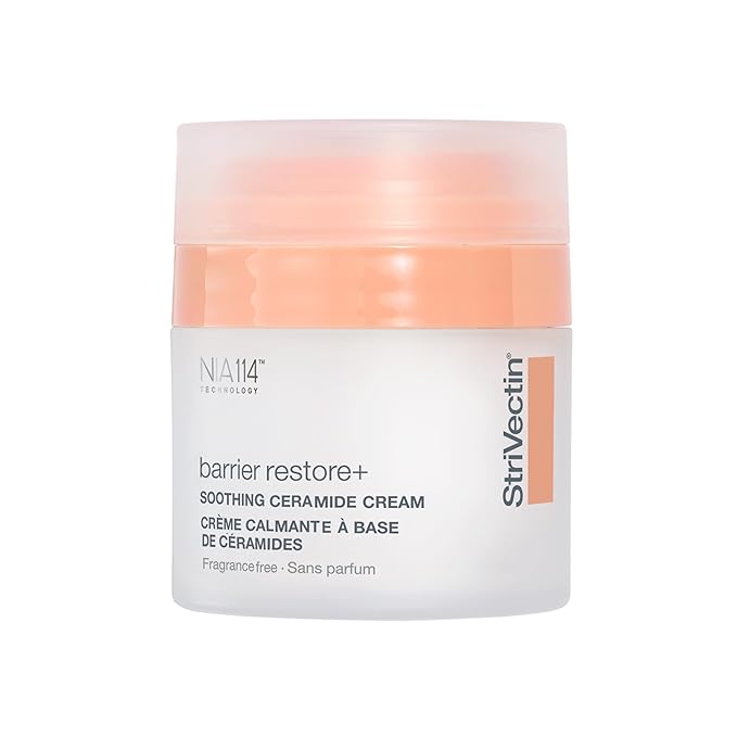 StriVectin Barrier Restore + Soothing Ceramide Cream with Ceramides + Niacinamide, Hydrating & Soothing, Fragrance‑Free, Turmeric, Face & Neck Moisturizer
