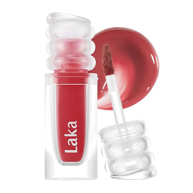Laka Maxi Glayer Tint 3.8g/0.13oz, Glass Layer of Gloss, Ultra Glow & Vivid Layerable Pigments, High Shine Lip Oil, K-Beauty (#615 Skip)