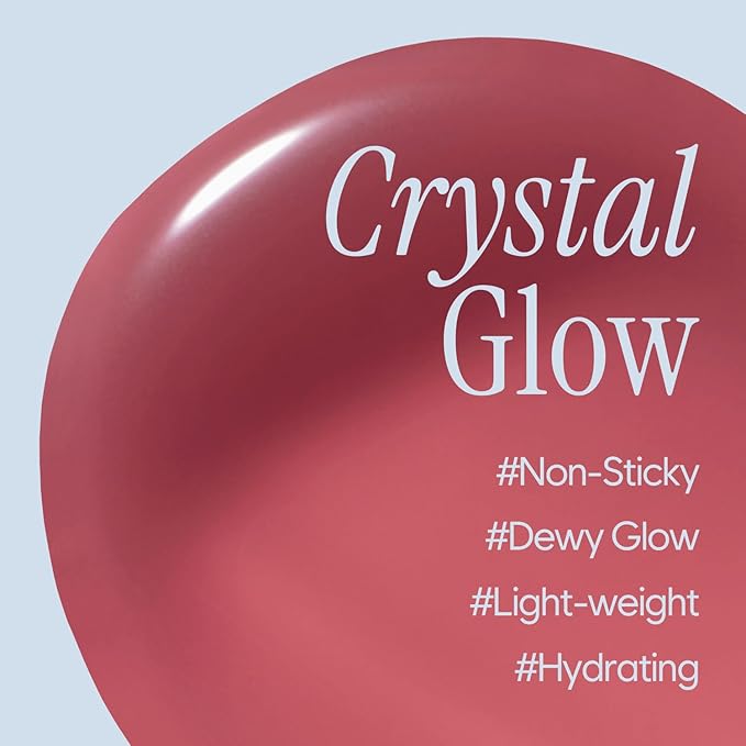 LOVB LOVB Crystal Dewy Lip Gloss | Lightweight & Non-Sticky | High-Shine & Long-Lasting | Hydrating Korean Lip Care Gloss | 0.17 oz. (01 PINK DOLPHIN)