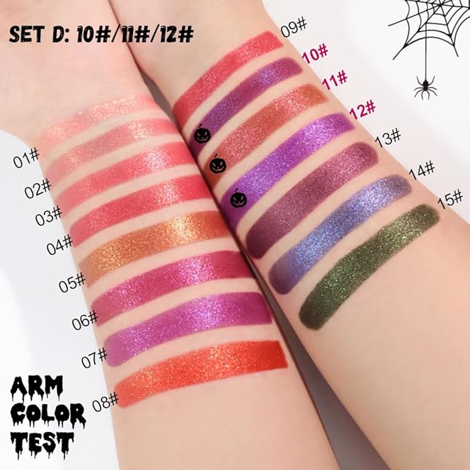 3Pcs Metallic Lipstick for Women,Lightweight Non-Drying Shimmer Frosted Lipsticks Kit Set,Glitter Lip Gloss Stain Long Lasting Waterproof No Smudge Proof No Transfer 12 Hour,Cruelty-Free Makeup (D)