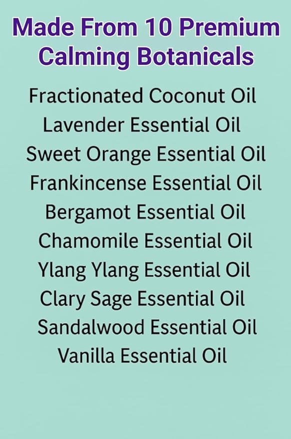 SoulEase Stress & Calm Essential Oil Roll On – Made from 10 Premium Calming Botanicals – Soothing Floral • Warm Wood • Gentle Citrus – 100% Natural Oil – Made in USA 10ML (SoulEase Stress & Calm)