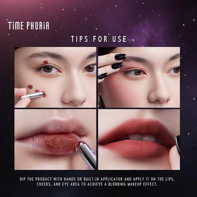 ORBITA LIP AND CHEEK BLURRING POT | Lip & Cheek Tint with Soft Velvety Mud Texture, Blur Matte Finish Lipstick, Featherlight, Multi-Use Makeup, Buildable Color, Long-Wearing (012 Mars)