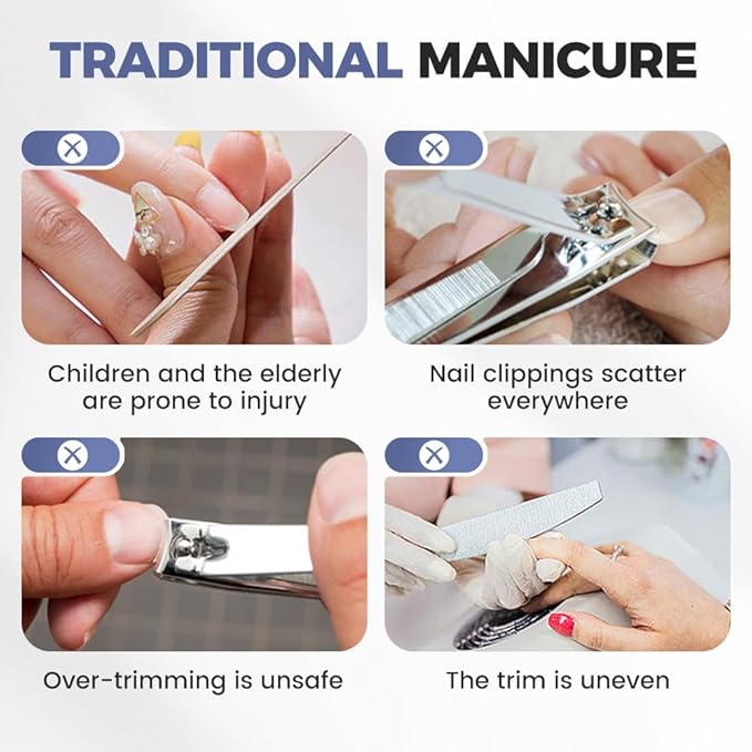 Electric Nail Clippers, 2026 New Automatic Fingernail Trimmer with Light, 2 Speeds, Magnetic Cover, Quiet Electric Toenail Clippers for Thick Nails, Easy Clip for Seniors, Adults and Men (Grey)