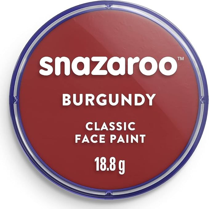 Snazaroo Classic Face and Body Paint, 18.8g (0.66-oz) Pot, Burgundy