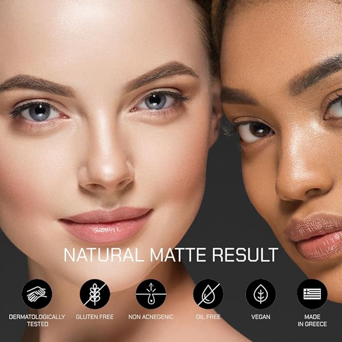 Radiant Professional Natural Fix All Day Matte Cream Foundation Makeup – Long Wear, Full Coverage Matte Foundation with SPF 15 – Oil Free Lightweight Formula for All Skin Types – 1.01oz (05 Light Tan)