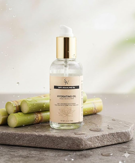 SWAG WORLDWIDE 100% Pure Squalane Oil, Sustainable, Vegan Face Oil & Body Oil - Hydrating, Fast-Absorbing Moisturizer - Ideal for Oily Skin, Face, Hair - Organic Sugarcane-Derived Squalane