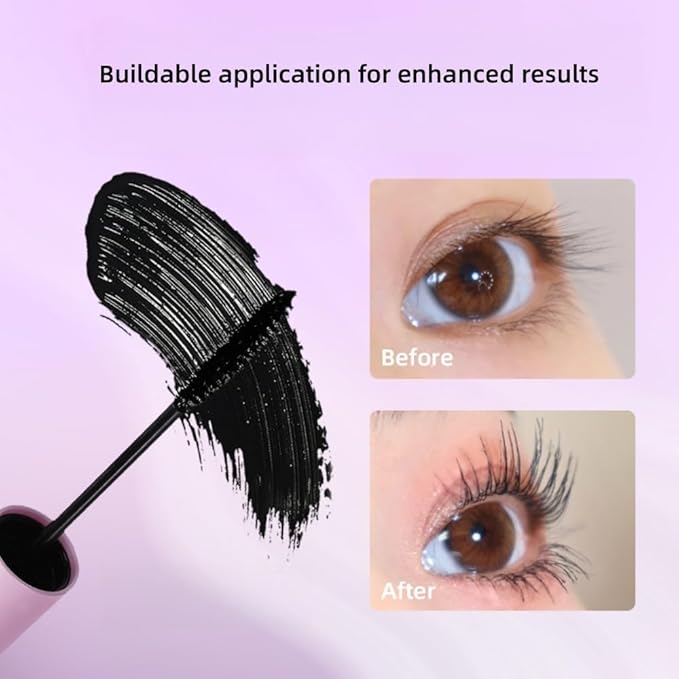 Waterproof Mascara, Volume, Length, No Smudge and No Clumping, Long-Lasting, Lengthening, Black