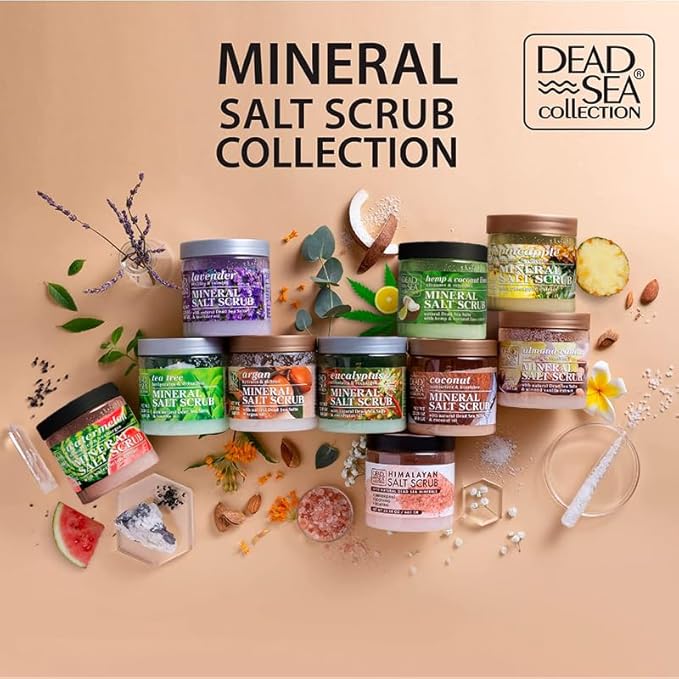Dead Sea Collection Himalayan Salt Scrub – Exfoliating Body Scrub for Women – Moisturizing and Nourishing Skin – with Pure Oils and Dead Sea Minerals (23.28 Oz)