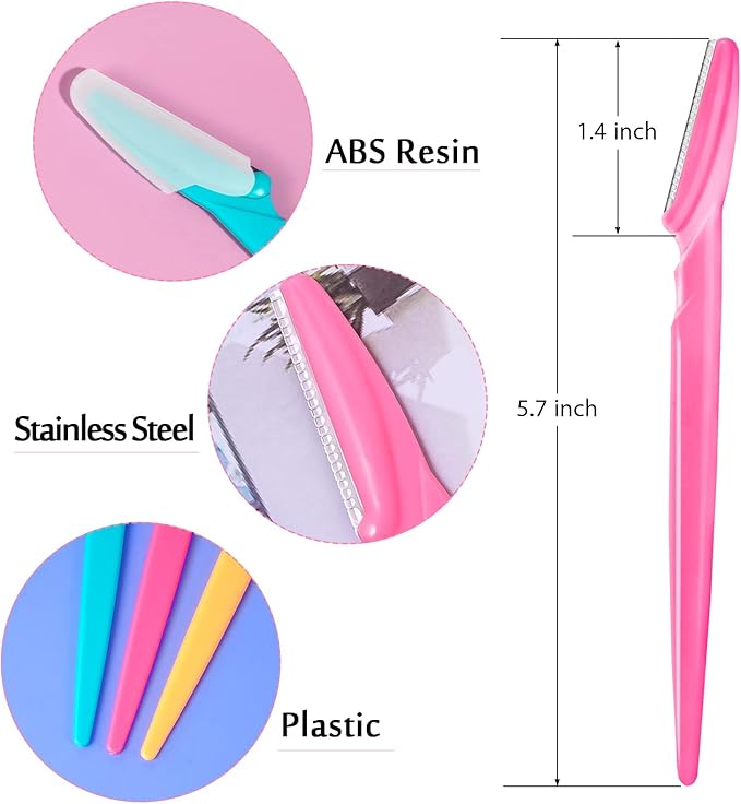 21 Pcs Eyebrow Razor Multipurpose Face Razors Eyebrow Trimmer Exfoliating Dermaplaning Tool Facial Shaver Eyebrow Shaper with Protective Cover for Women Men Use