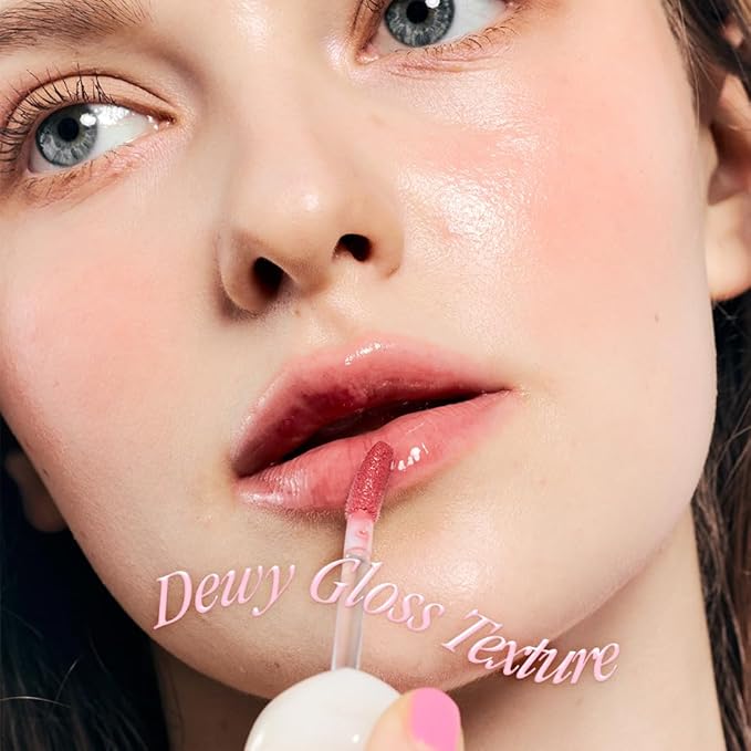 dasique Pure Water Lip Gloss #09 Pink Lemonade 0.09 oz | Variety of Colors | Dewy Gloss | Buildable Gloss Tesxture | Non-Sticky | K-beauty