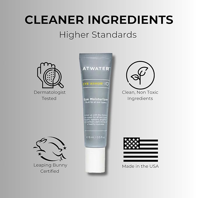 ATWATER Men's Eye Cream, Anti-Aging Under Eye Treatment for Circles, Puffiness and Fine Lines, Hydrating Face Moisturizer for Men - 0.5 oz
