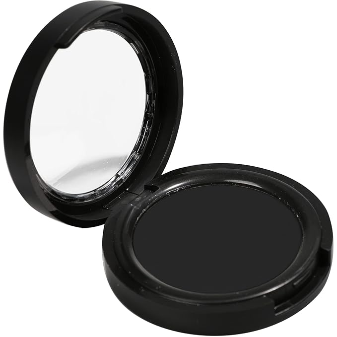 Mysense Single Matte Black Eyeshadow,Pressed Fine Powder Eye Shadow,High Pigment Longwear Single Black Eye Makeup for Day&Night (02)