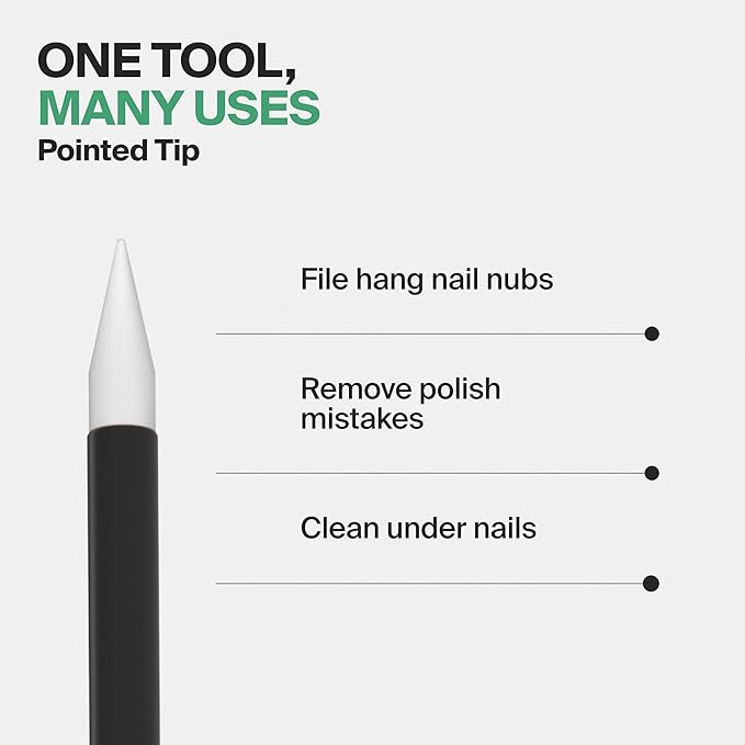 GERMANIKURE Clear Glass Cuticle Stick - No Sleeve - Ethically Made in Czech Republic - Cuticle Pusher & Remover, Callous & Dry Skin Fingertip File, Nail Shaper - No Case