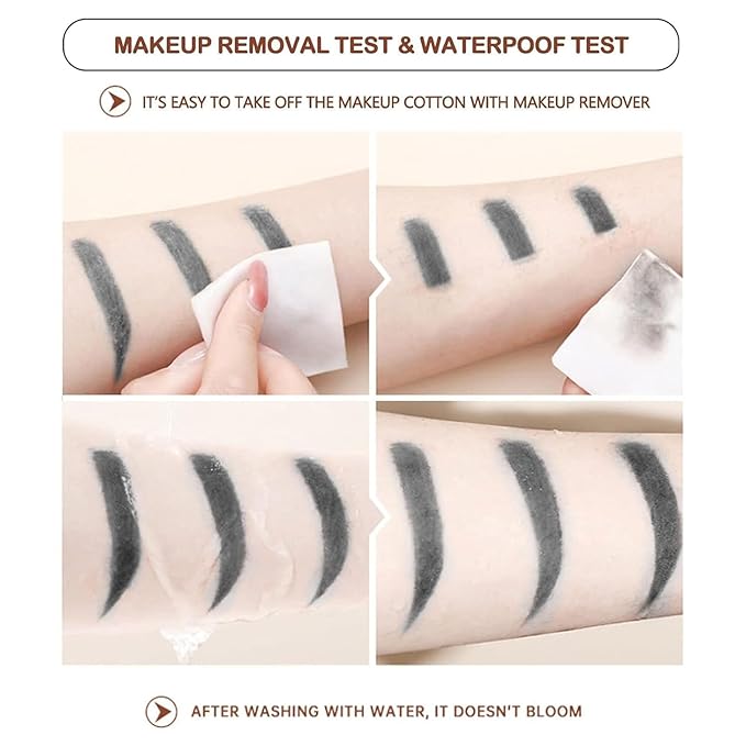 O'CHEAL 3Pcs Grey Eyebrow Pencils for Women, Premium Eye Brow Pencil with Spoolie Brush, Longwearing for Perfect Brows, Professional, Precision, Defines, Universal Waterproof Double-ended Eyebrow Pen
