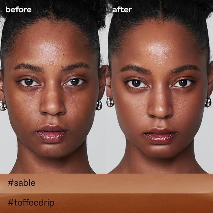 glow not dry concealer #sable #toffeedrip | covers under-eye circles & blemishes | full-coverage | dual-color&use | melt-in texture | 0.4 oz