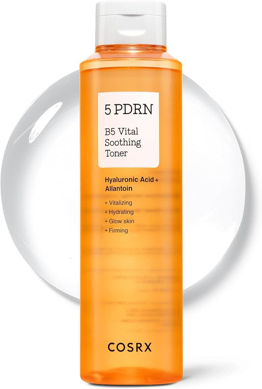 COSRX 5 PDRN B5 Vital Soothing Toner - Korean Toner for Rejuvenating & Soothing Skin with Salmon DNA, Centella, Lactobacillus PDRN & Panthenol, Korean Skin Care, Stocking Stuffers (280ml/9.46 fl.oz.)