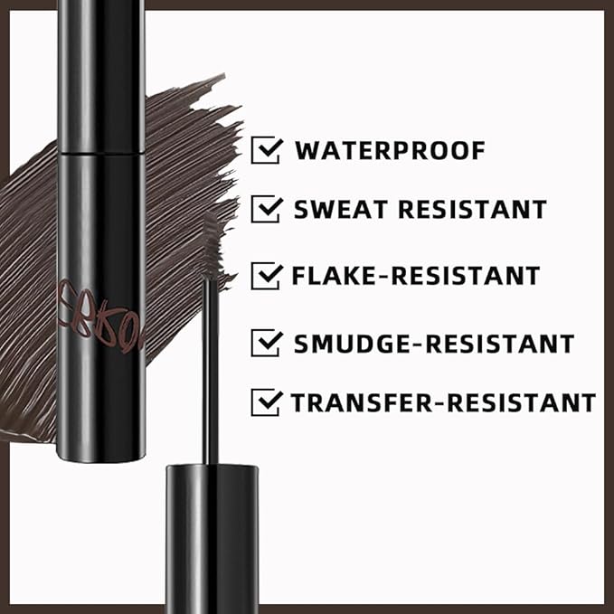 2in1 Semi-Permanent Eyebrow Gel & Lamination Gel, Eeybrow and Lash Gel, Lightweight and Waterproof Tinted Brow Gel For Up To 24HR Hold, Built-In Styling Comb - Clear Eyebrow Gel (07#Brown)