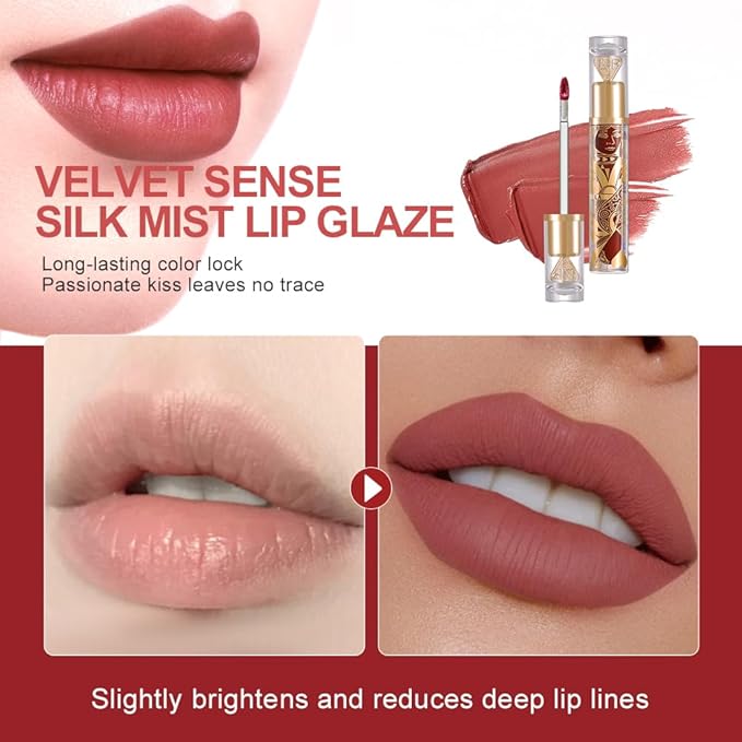 Soft Matte Liquid Lipstick in Soft Rose Blush, High Pigment Full Coverage Matte Lip Color, Waterproof Smudge-Proof Non-Transfer Lightweight Liquid Lipstick for Long-Wearing Everyday Makeup 86A
