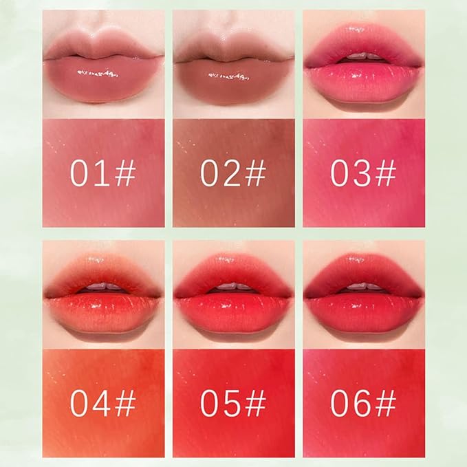 6 Colors Lip Tint Stain Set, Korean Lip Gloss, Mini Liquid Lipstick, Lip Tint Set, Lip Stain Long Lasting Waterproof, Non-Stick Cup, High Pigment, Cute Stuff, Lip Makeup