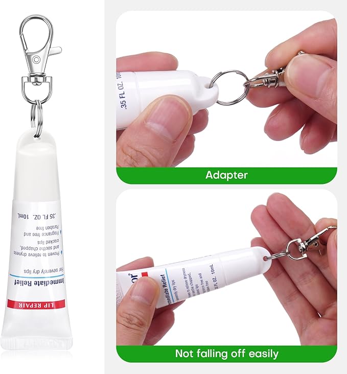 2 Pcs Keychain Holder for Aquaphor Lip Repair- Polypropylene Cap Accessory - Fit Lip Balm Keychain