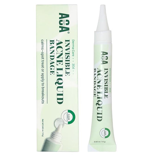AOA Skin Invisible Acne Liquid Patch - Invisible Spot Treatment with Witch Hazel & Salicylic Acid, Liquid Pimple Patch, Clear Fits to Makeup | 0.42 Fl Oz, 12g