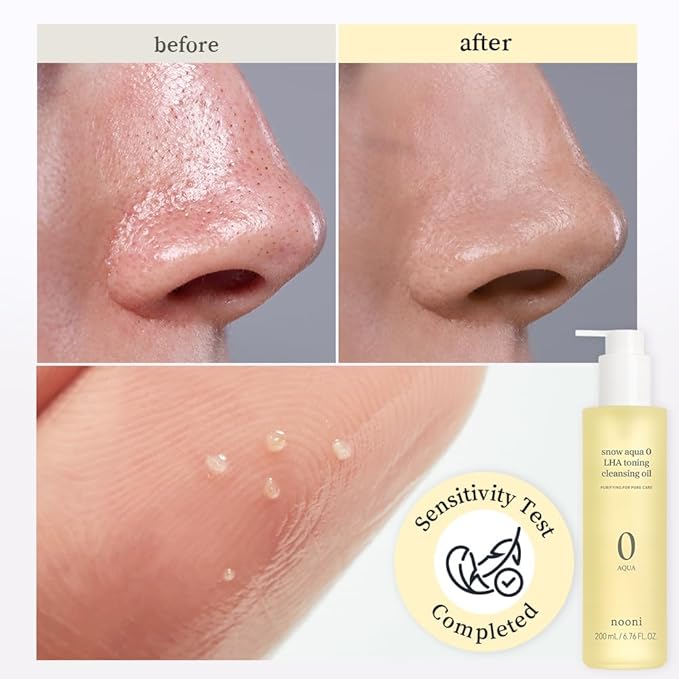 NOONI Korean Double Cleansing Duo Set - Oil Cleanser & Whipping Foam Face Wash | Pore Cleansing Oil & Foam for Sensitive Skin, Makeup Remover Oil, K-Beauty Glass Skin Care, Gift Set, Christmas Gifts