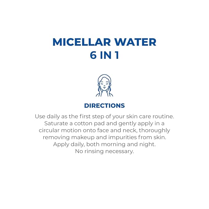 Dermaglos Micellar Water for All Skin Types Even Sensitive | All In 1 Hydrating Facial Cleanser & Makeup Remover, Brightening, Soothing, Gentle Face Toner | Alcohol-Free Formula | 13.52 Fl Oz