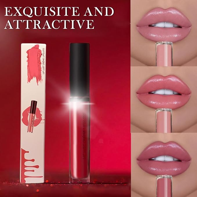 12 Colors Cream Texture Lipstick for Women, Long Lasting Lipstick Non-Stick Lipgloss Velvet Lip Makeup, Moisturizing Liquid Lip Stick Non-Fading Lip Gloss Hydrating Lip Tint for Makeup (#12)