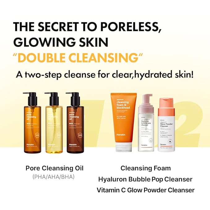 Hanskin Pore Cleansing Oil, Oil Cleanser for Face, Makeup Blackhead Remover, Korean Cleanser for Sensitive Skin (6.76 oz (Pack of 1))