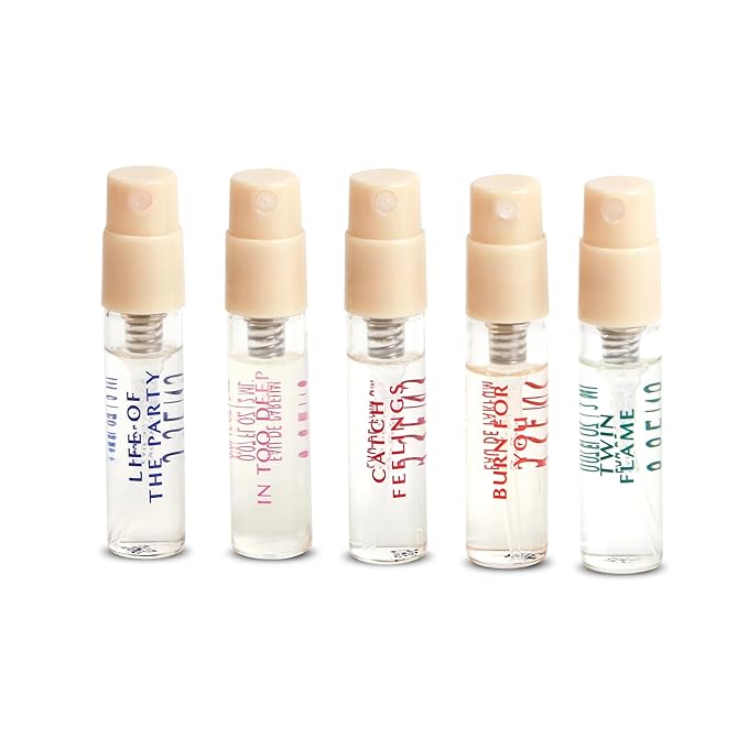 5 SENS Discovery Kit - Eau de Parfum Travel Spray Set: In Too Deep, Catch Feelings, Life of the Party, Twin Flame & Burn For You - Clean, Long-Lasting Fine Fragrance - Vegan, Cruelty-Free - 2 mL Each
