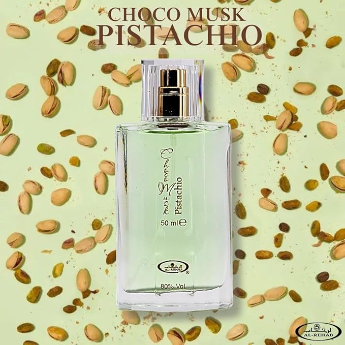 Al-Rehab Choco Musk Perfume - Original, Marshmallow & Pistachio Eau de Parfum Sprays 50ml (1.65 oz) | Gourmand Perfume with Chocolate & Vanilla | Long-Lasting Sweet Fragrances (Bundle)
