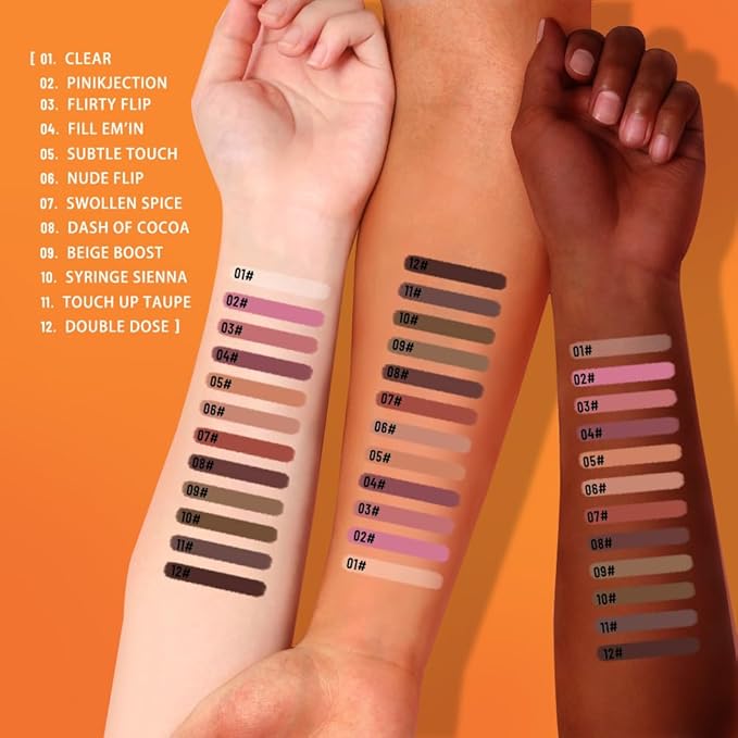 Matte Lip Liner Pencil for Shaping Lips, Retractable Creamy Brown Crayon LipLiner Pencil, Long Lasting Waterproof Lipstick Lip Liner Makeup, Vegan Beauty 02#