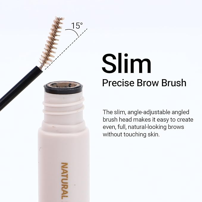 Erinde 2PCS Tinted Eyebrow Gel, Micro-Precision Adjustable Angle Brush Tinted Brow Gel, Waterproof Long-Lasting Smudgeproof Eyebrow Mascara Brow Tint for Natural Brow Makeup, 01 Cool Gray