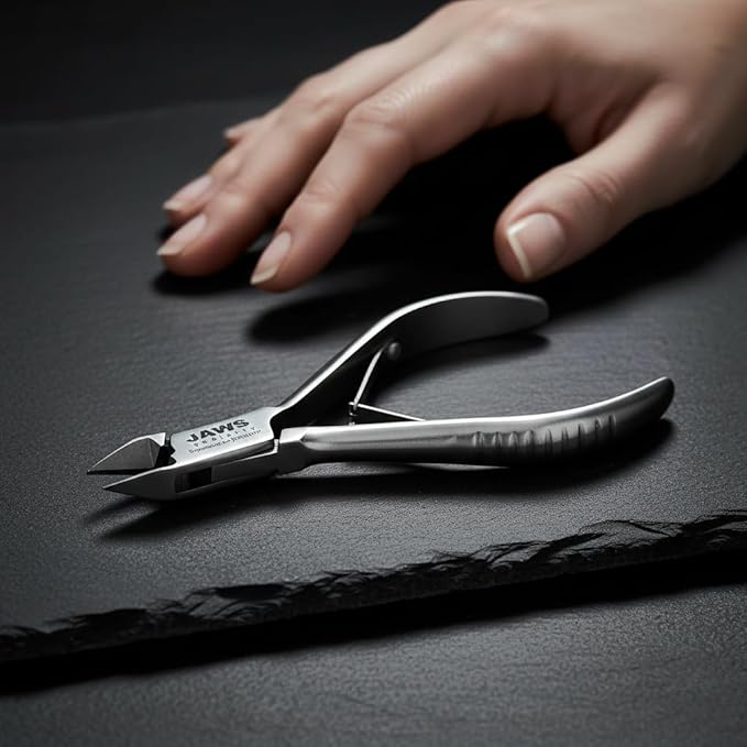 Small Surgical-Grade Toe Nail Clippers - Jaws Podiatry Stainless Steel Double Action Toenail Clippers for Thick Toenails - Ingrown Cuticle Nippers - Manicure Tools - Pedicure Tools