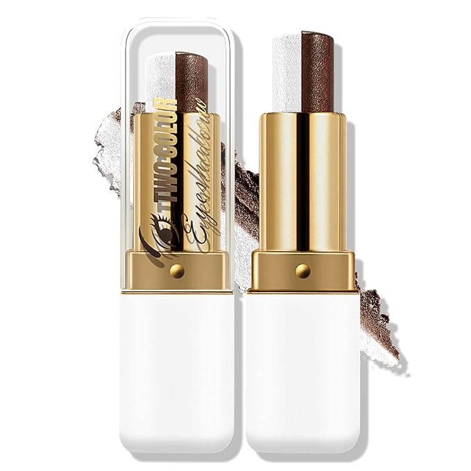 Boobeen Waterproof Eyeshadow Stick, 2-Color Shimmer Eye Makeup, All Day Wear, Silky Smooth & Beginner-Friendly Eye Shadow