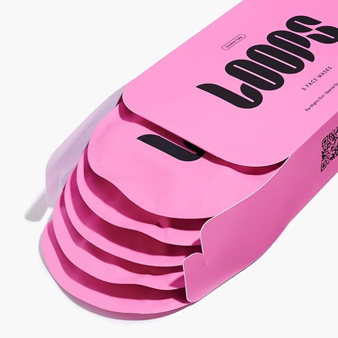 LOOPS DOUBLE TAKE - Hydrogel Korean Face Mask - Calms & Soothes Skin’s Surface - Helps Refine Pores and - For All Skin Types - 5 pc