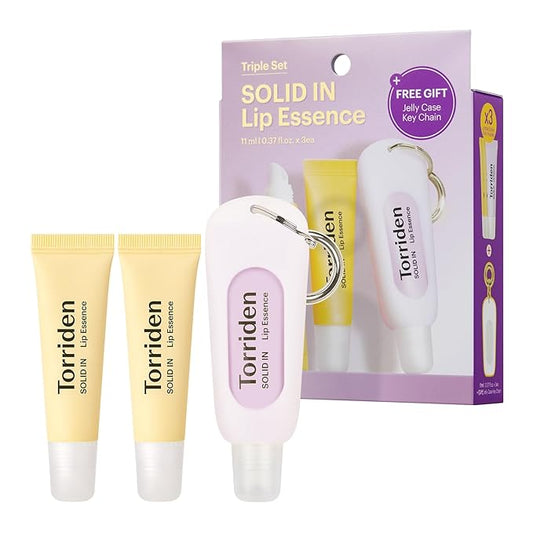 Torriden SOLID In Ceramide Lip Essence | Moisturizing Lip Essence for Glowy, Plumped, and Radiant Lip | Korean Lip Balm (Jelly Case Key Chain Included)