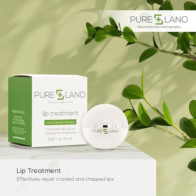 Balm for Lips – Intensive Lanolin Balm for Cracked & Chapped Lips – Soft-Sheen Hydration in a Travel-Friendly Sphere