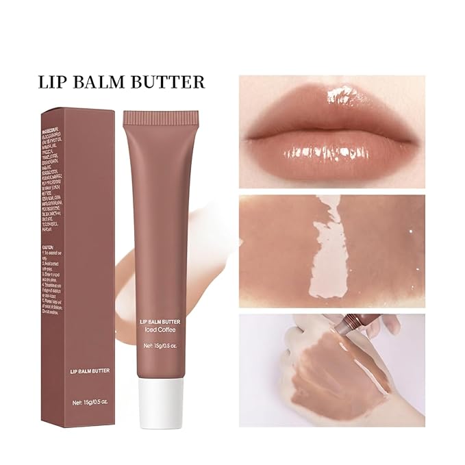 3Pcs Summer Lip Glossy Butter Balm Set, Instant Moisture Sheer Tint, Non-Sticky, Conditioning Formula to Soothe & Repair Dry, Chapped Lips, Jelly Lip Stain with Natural Scent (#1+3+5, 3Pcs)
