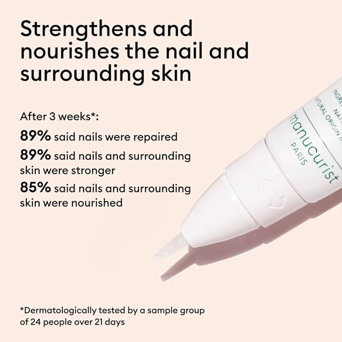 Manucurist Concentré Perfecteur - Nourishing and Fortifying Nail Pen - Vegan & Made in France - 1-in-2 Nail Care Treatment On-the-go: Nail Strengthener & Growth Oil - Valentines Day Gifts for Women