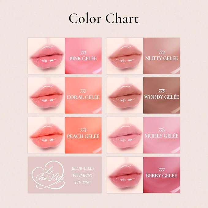 DINTO Blur-Jelly Plumping Lip Tint - Tinted Lip Plumpimg Gel Gloss, Long-Lasting, Moisturizing, Volumizing & Hydrating, Vegan & Cruelty-Free, K beauty (7 colors) (774 Nutty Gelée, 0.11 fl.oz.)