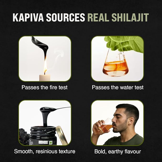 Kapiva 100% Authentic Himalayan Shilajit Resin (30gmx2), High Potency for Men & Women | 80+ Trace Minerals, Upto 70% Fulvic Acid | Authentic | Natural Energy & Immune Support