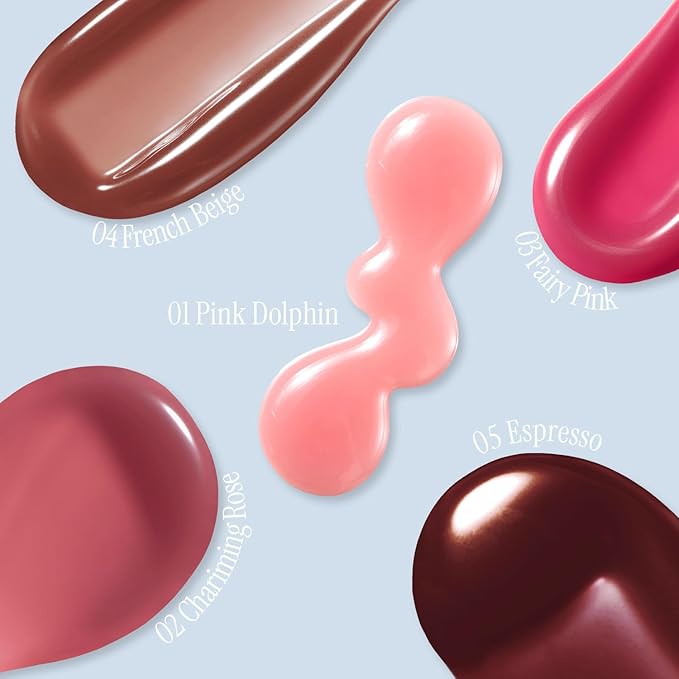 LOVB LOVB Crystal Dewy Lip Gloss | Lightweight & Non-Sticky | High-Shine & Long-Lasting | Hydrating Korean Lip Care Gloss | 0.17 oz. (04 FRENCH BEIGE)
