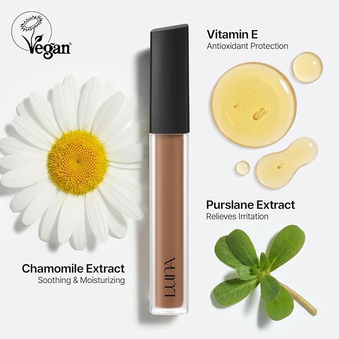 [NEW] AEKYUNGLUNA Long Lasting Tip Concealer 45N | Moisturizing Liquid Type | Full Coverage for Dark Circles, Fine Lines & Redness | Korean Makeup, 0.36 oz