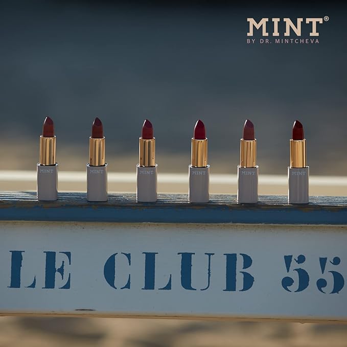 MINT Lipstick in NUDE PARFAIT - Optical Teeth Whitening Lipstick with Blue Pigments - Immediate Bright Smile Effect - Fuller Lips Effect with Hyaluronic Acid and Oléoactif Complex - By Dr. Mintcheva